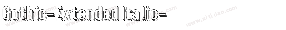 Gothic-Extended Italic字体转换